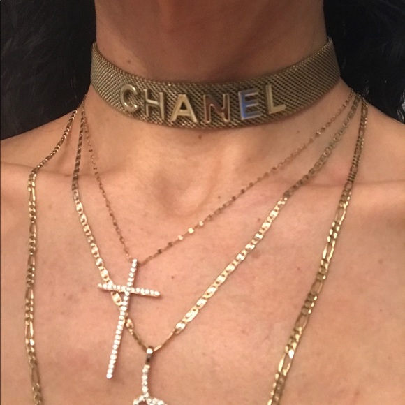 Chanel gold mesh choker RARE necklace - Picture 15 of 16